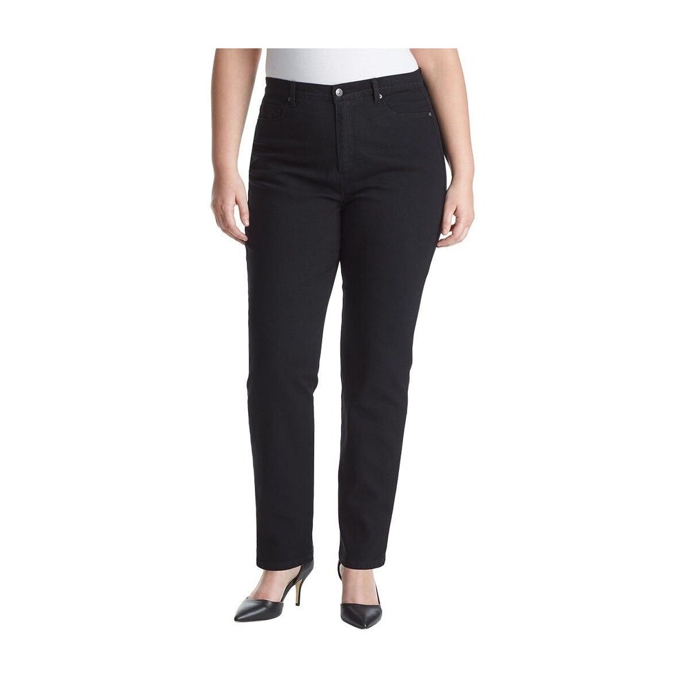 GLORIA VANDERBILT Amanda Black Slimming Stretch Denim Jeans 16 Average NWT - Picture 3 of 8